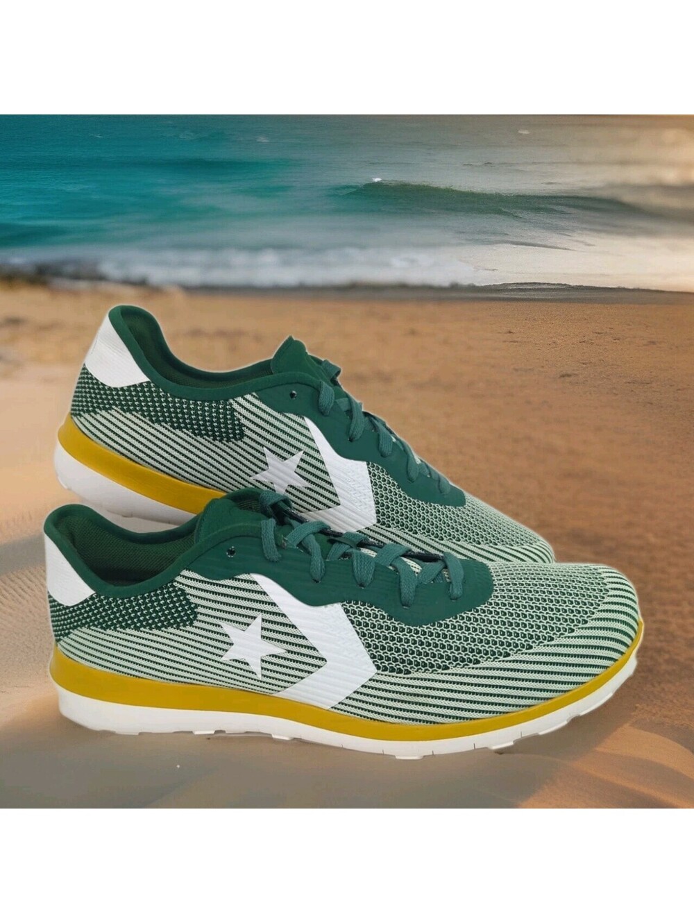 New Converse Thunderbolt Modern OX Shoes Sneaker 155042C Gorge Green Gold Men 13